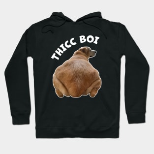 Thicc Boi Fat and Funny Yellow Labrador Retriever Dog Hoodie